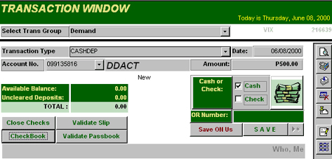 Transaction Window